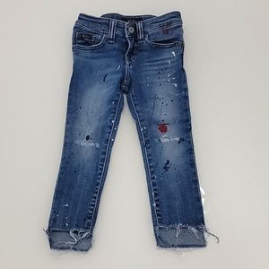 Polo Ralph Lauren distressed paint splatter jeans